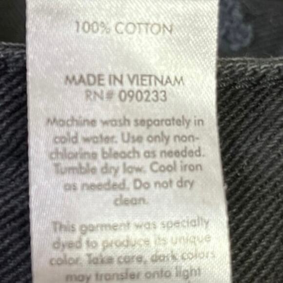 Pacsun Black 100% Cotton Non Stretch Distressed Straight Leg Jeans Size 26 - Picture 5 of 5